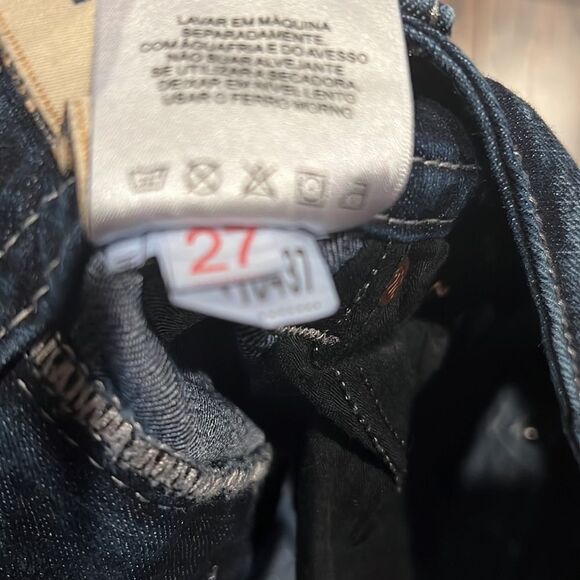 MISS ME STRETCH EMBELLISHED wings distressed DARK WASH DENIM JEANS SIZE 27 - Picture 9 of 13